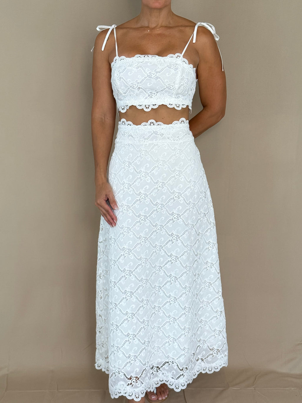 Lace Maxi Skirt Set