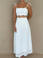 Lace Maxi Skirt Set