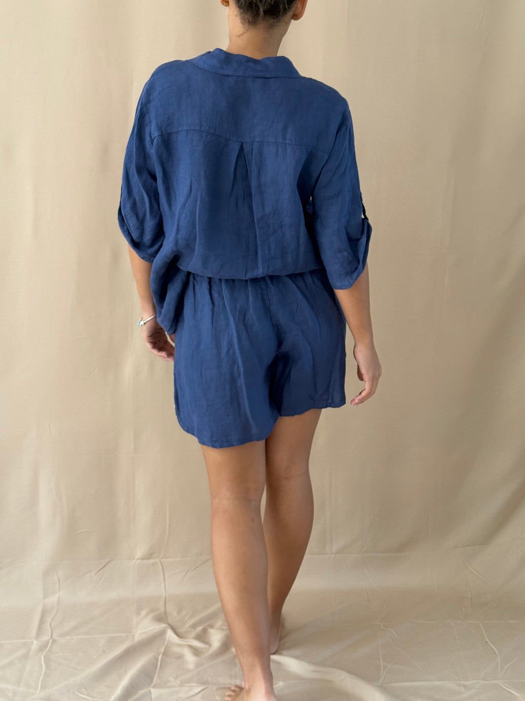 Navy Muse Linen Set