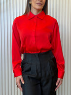 Satin Blouse Red