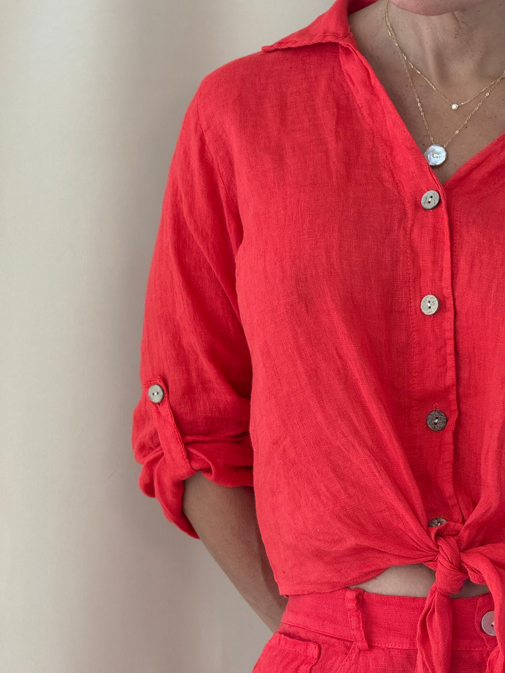 Red Ruby Linen set