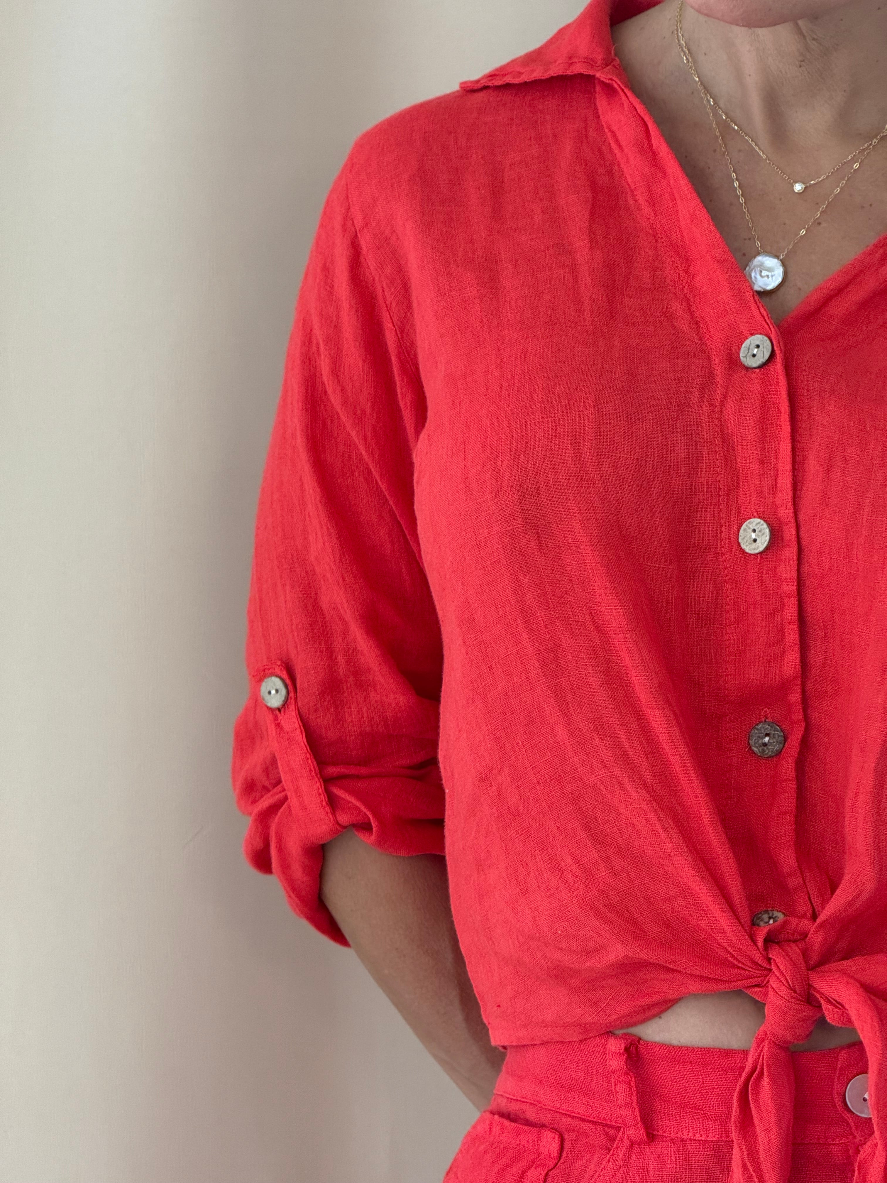Red Ruby Linen set