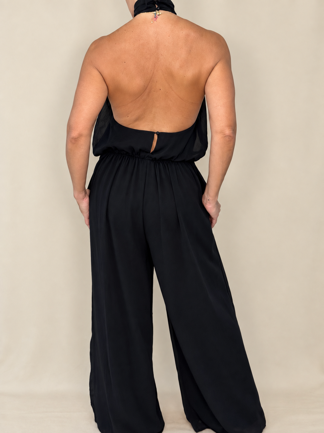 Halter Wide-Leg Jumpsuit