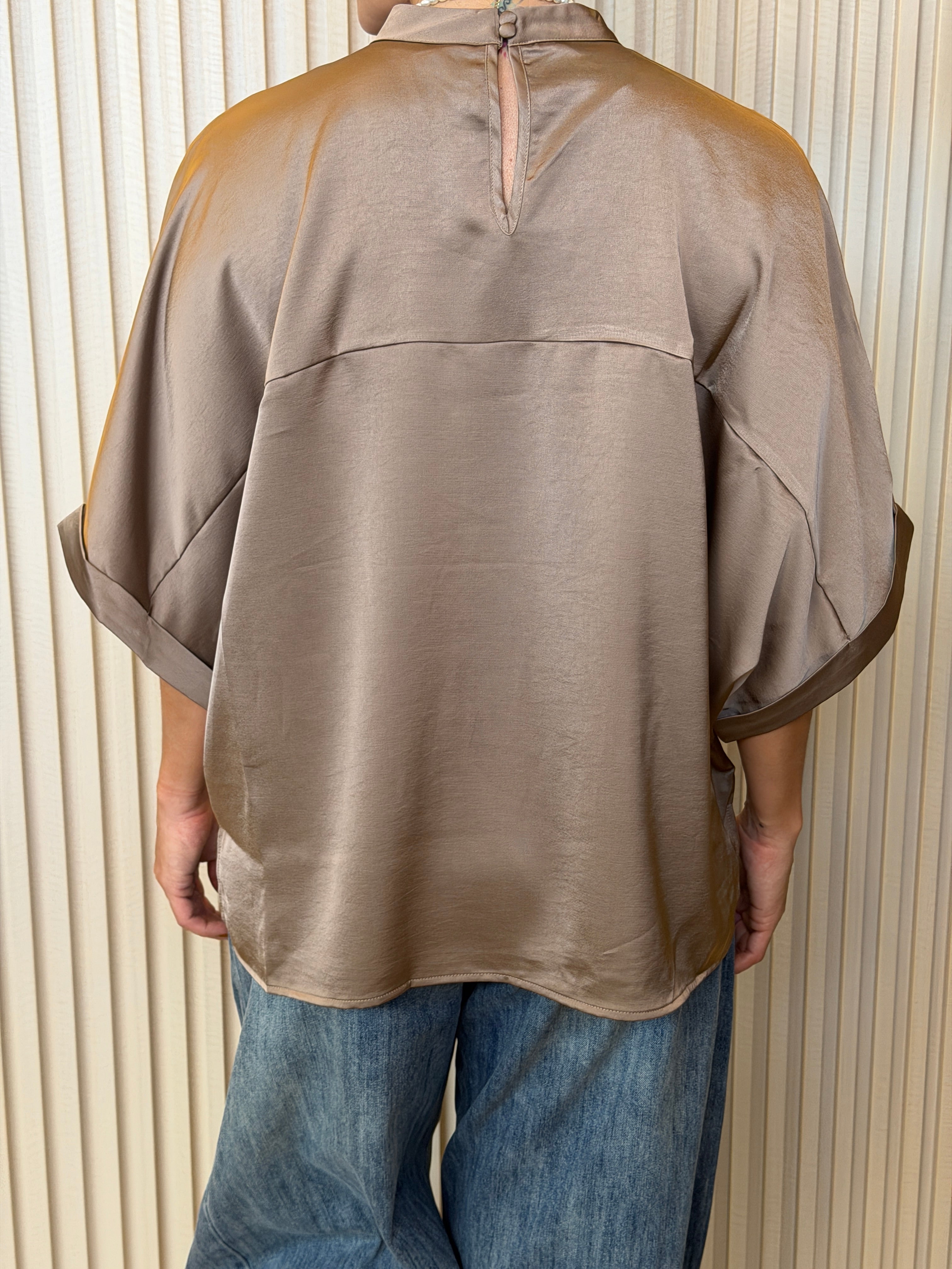 MOCK NECK OVERSIZED TOP