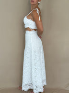 Lace Maxi Skirt Set