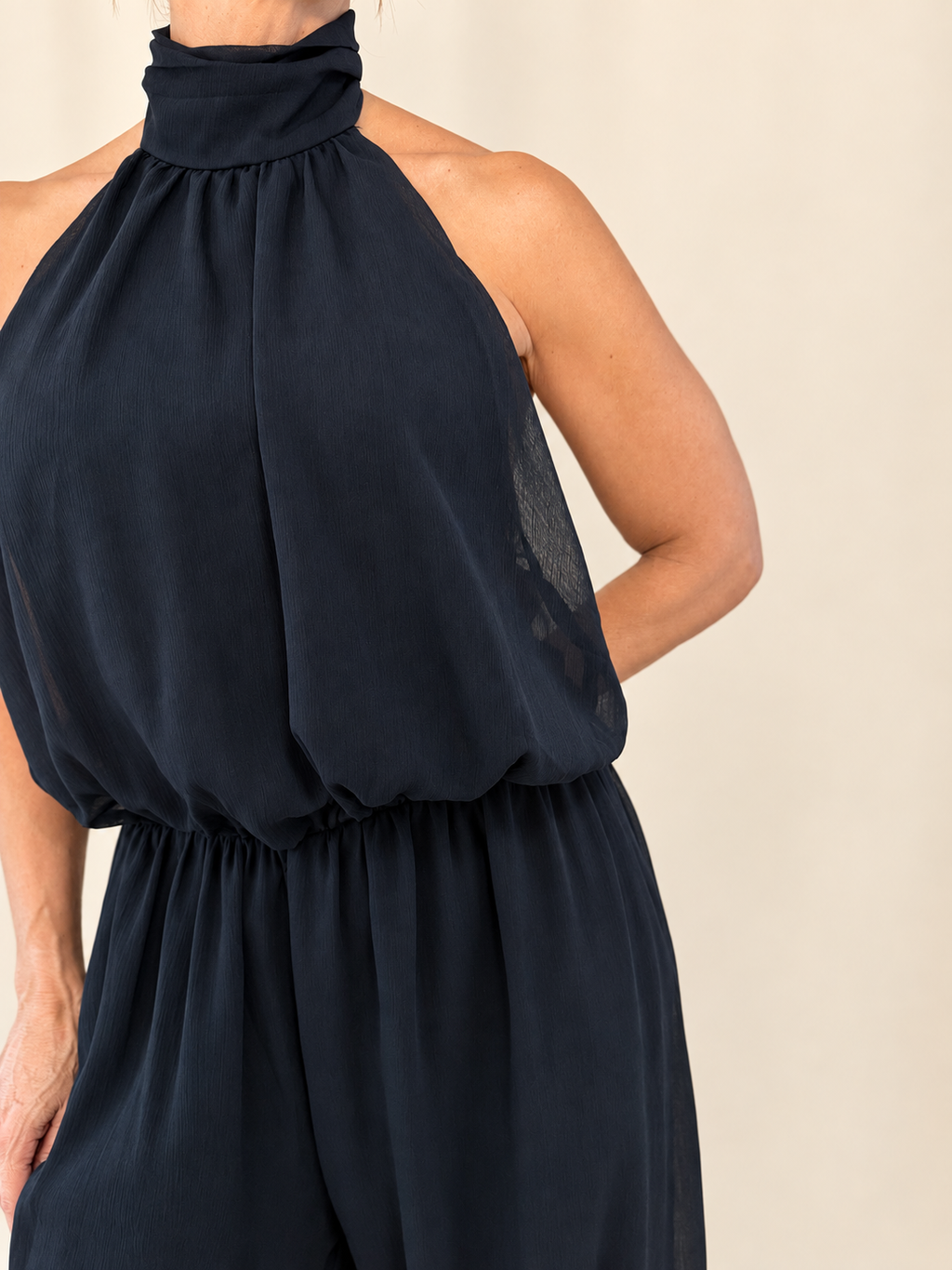 Halter Wide-Leg Jumpsuit