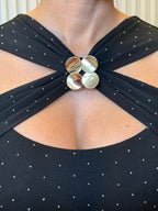 Rhinestone Cutout Maxi Dress