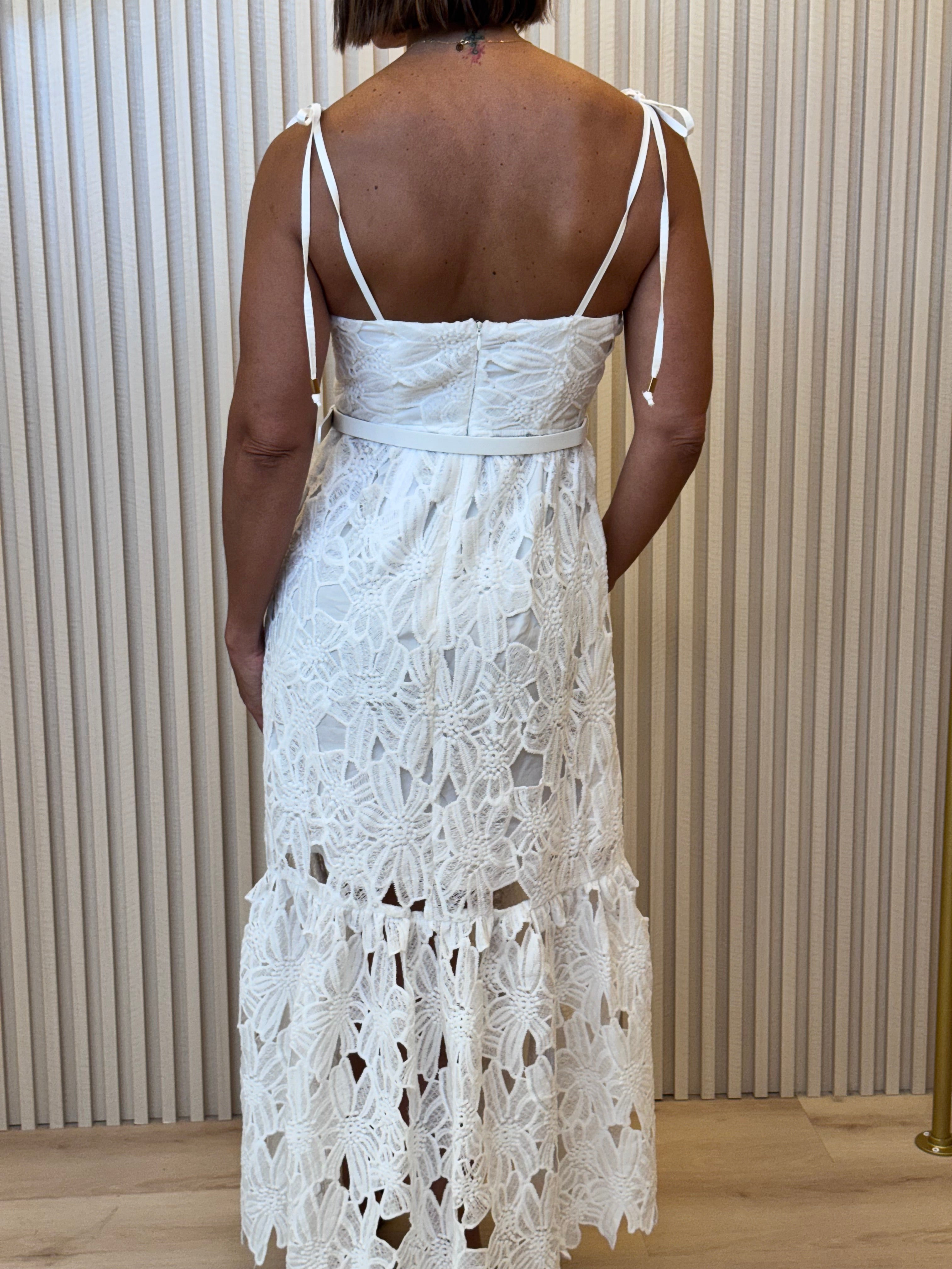 Floral Crochet Lace Maxi Dress