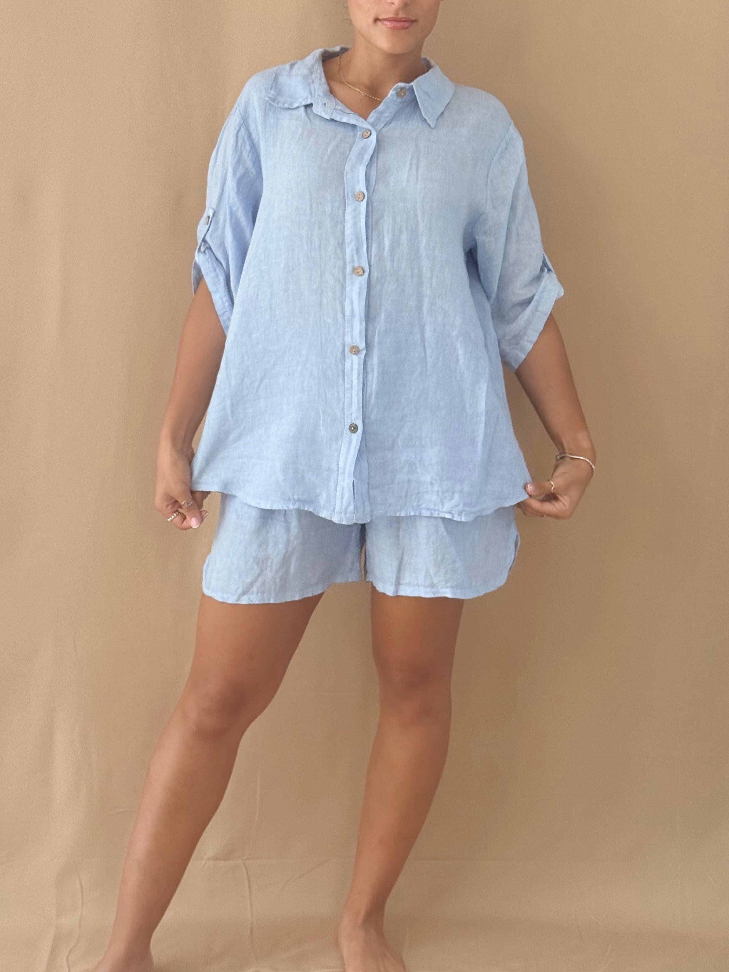 Soft Sky Linen Set
