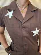 Brown Star Romper