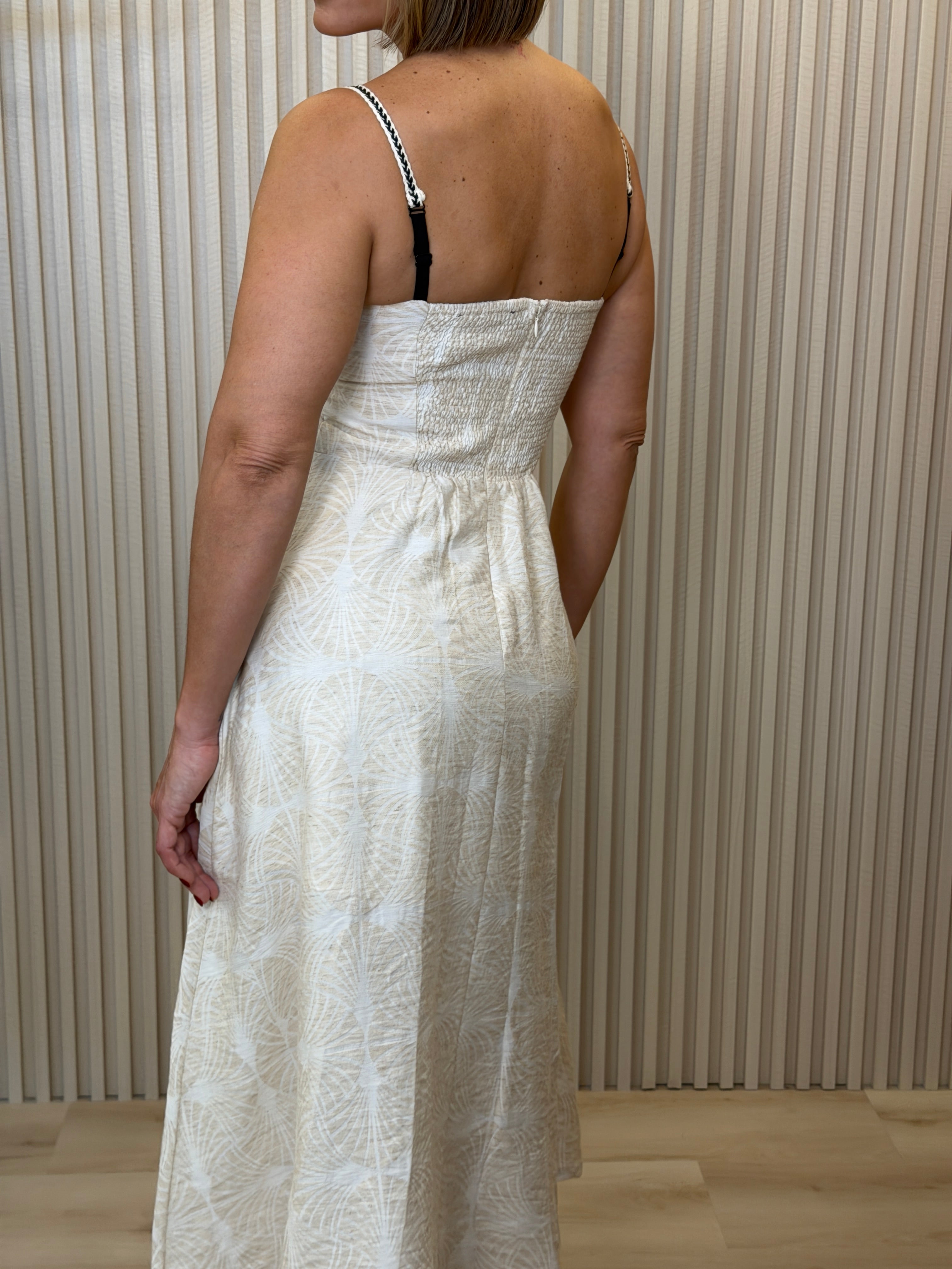 Braid Cotton Midi Dress