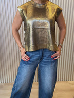 Metallic Sweater Vest