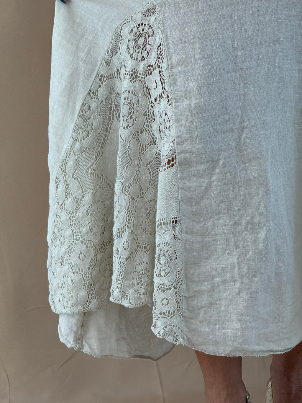 Ivory Grace Linen Dress