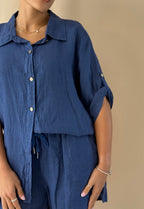 Navy Muse Linen Set