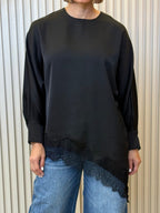 Asymmetric Lace Blouse