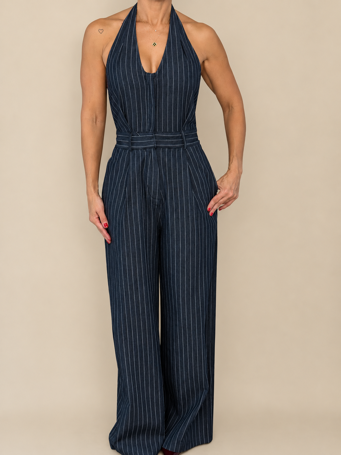 Striped Jumpsuit