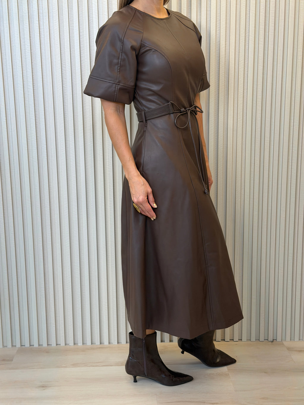 Faux Leather Dress