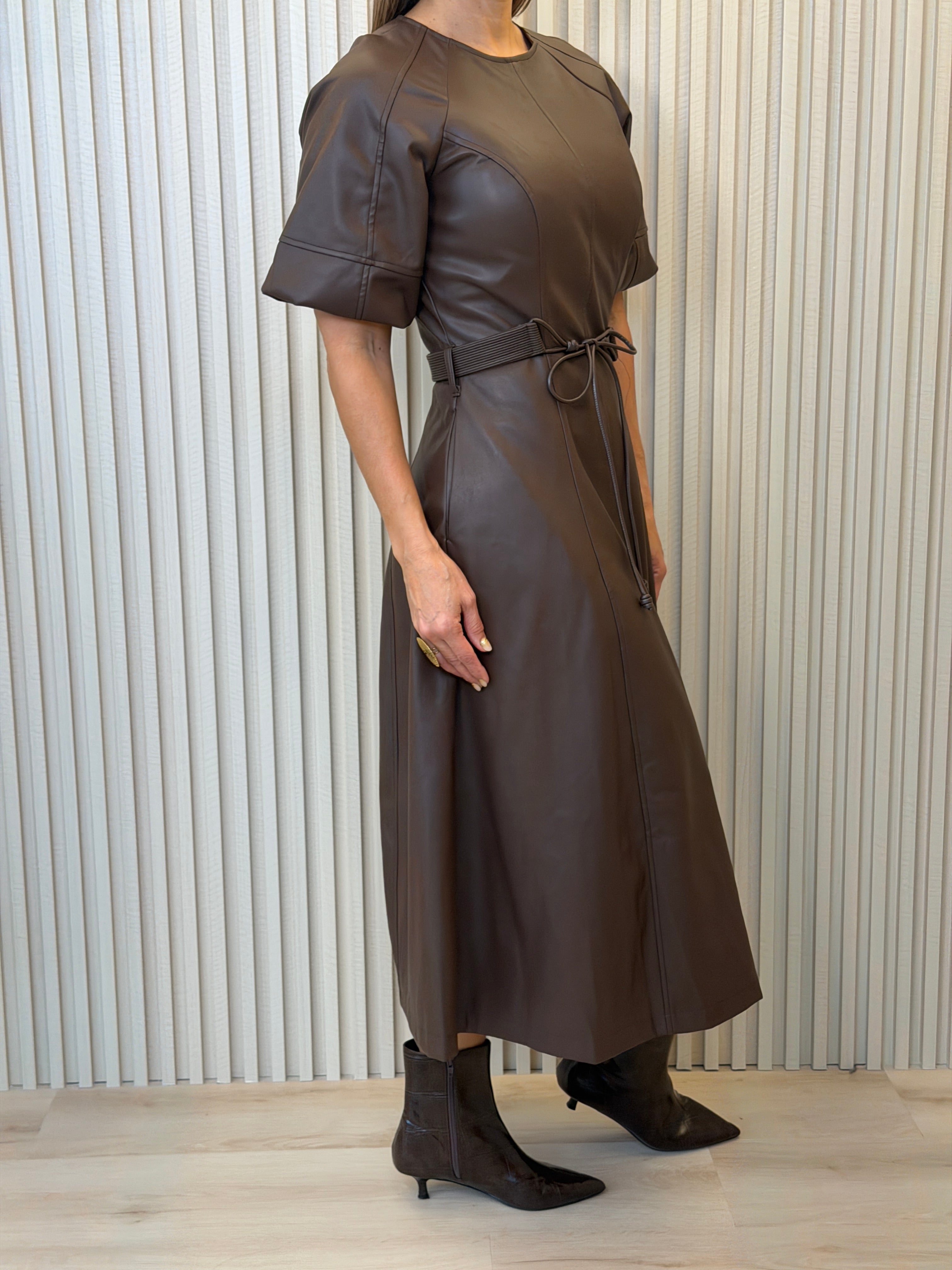 Faux Leather Dress