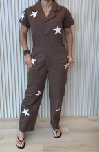 Brown Star Romper