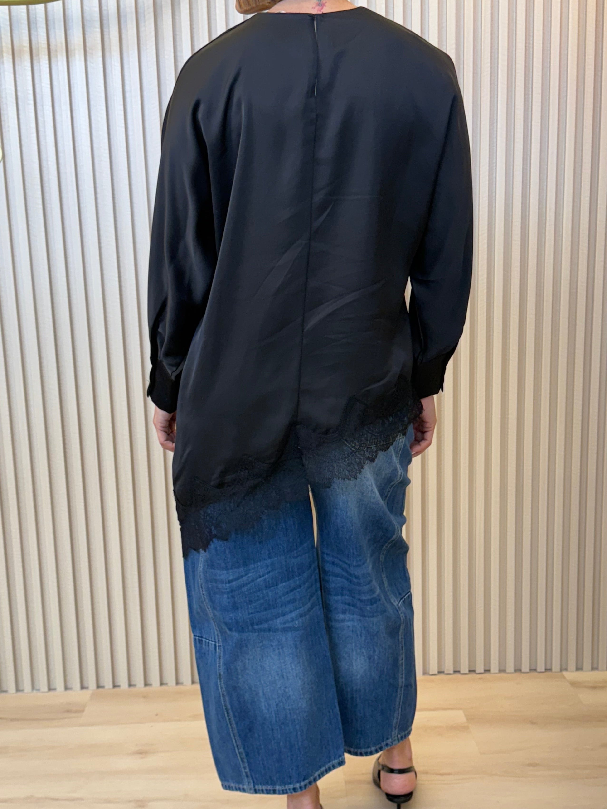 Asymmetric Lace Blouse