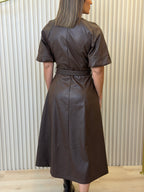Faux Leather Dress