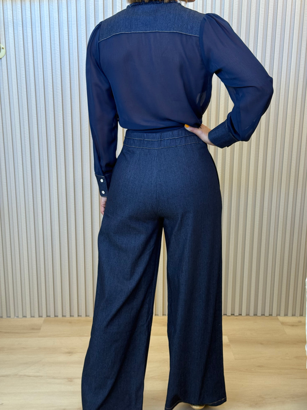 Denim Sheer Set