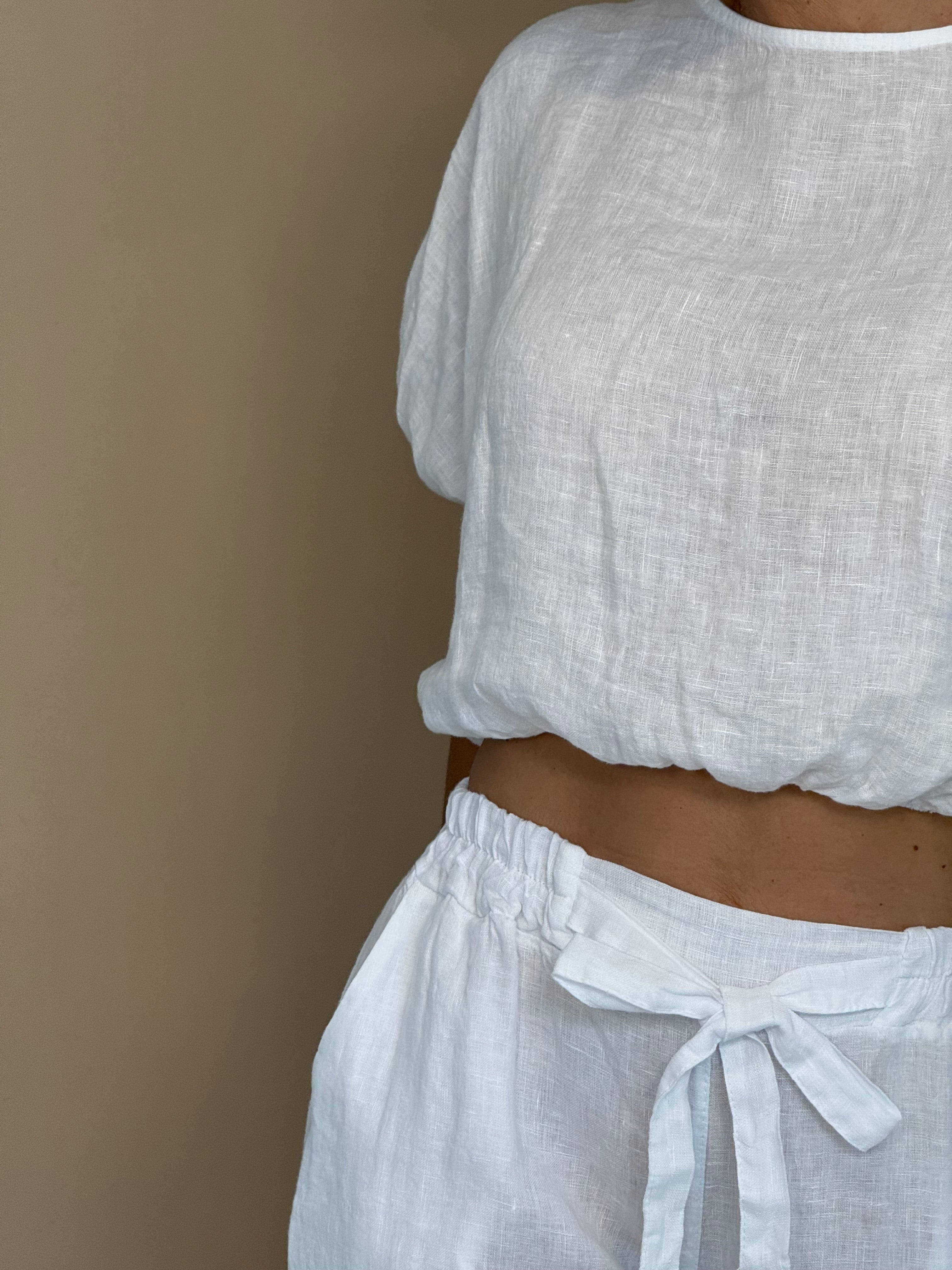 White Linen Lounge Set