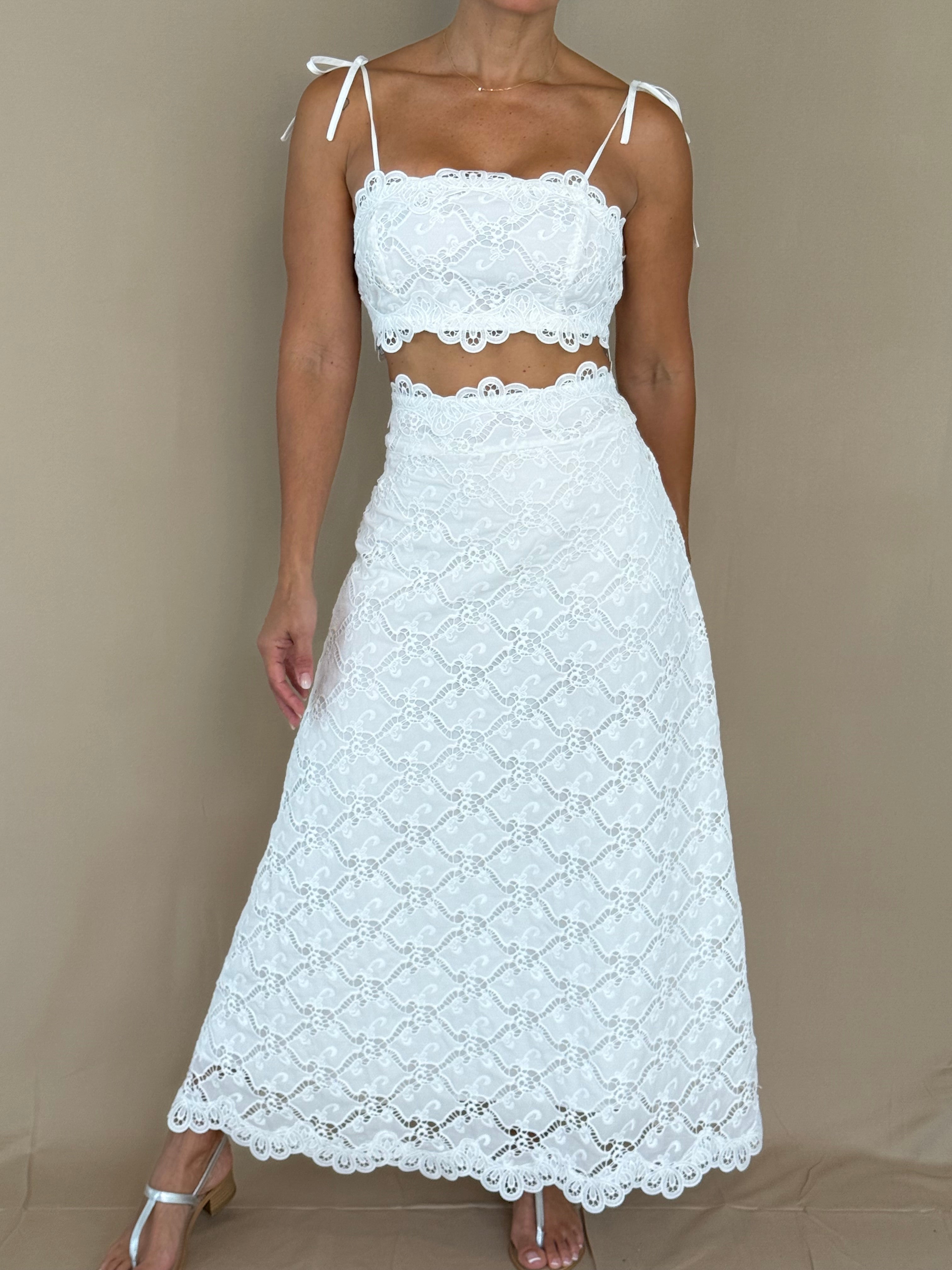 Lace Maxi Skirt Set