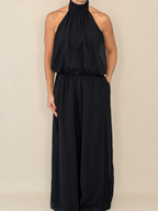 Halter Wide-Leg Jumpsuit