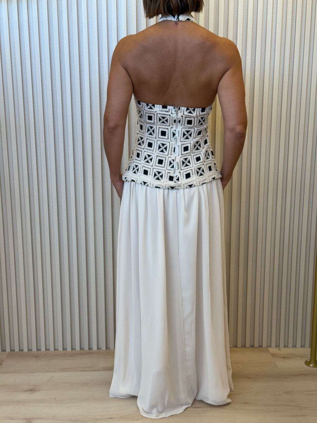 Crochet Halter Maxi Dress