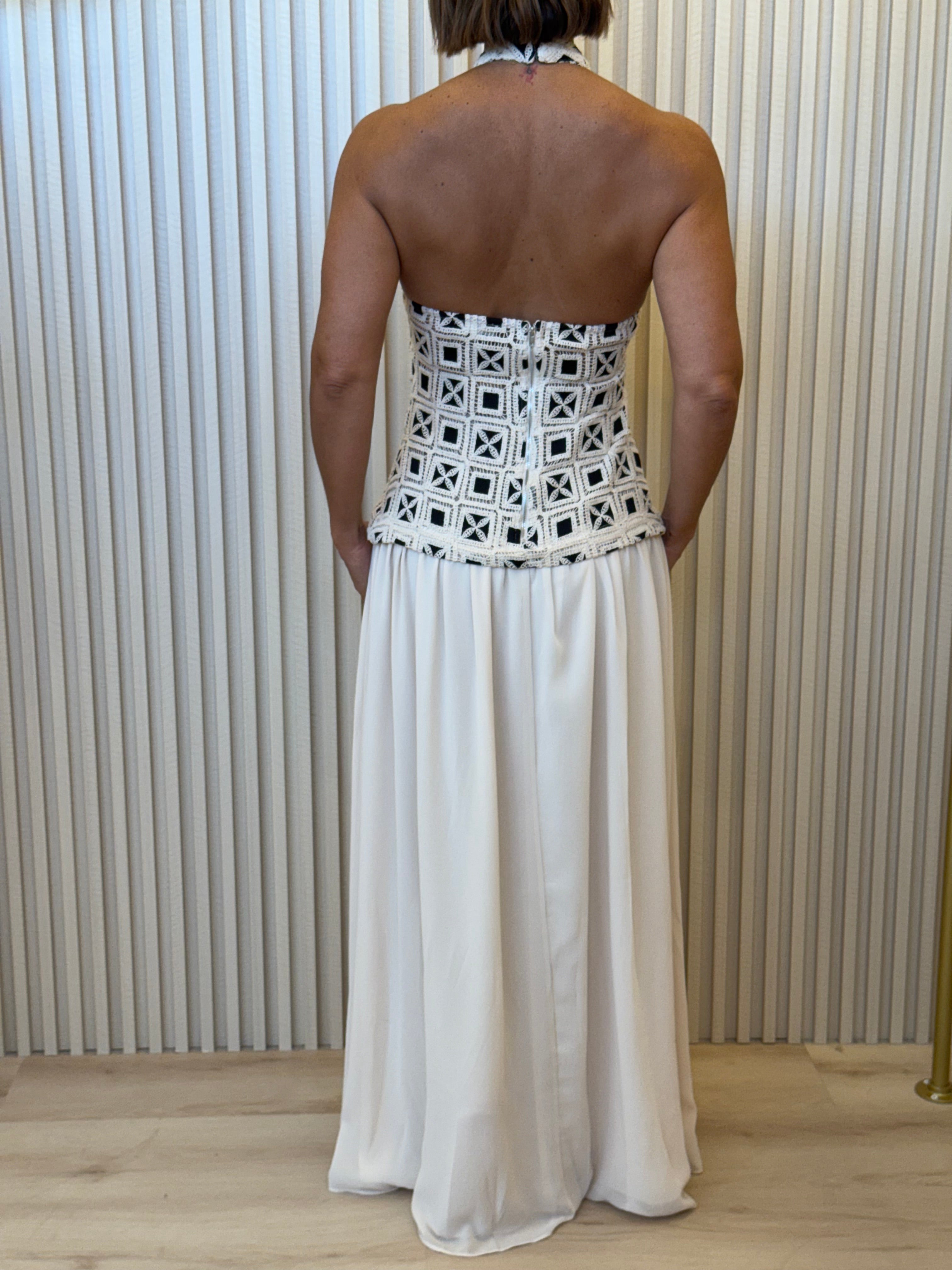 Crochet Halter Maxi Dress