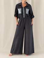 Noir Spark Linen Set