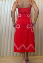 ABSTRACT FLORAL LOOP EMBROIDERED