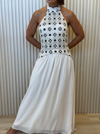 Crochet Halter Maxi Dress