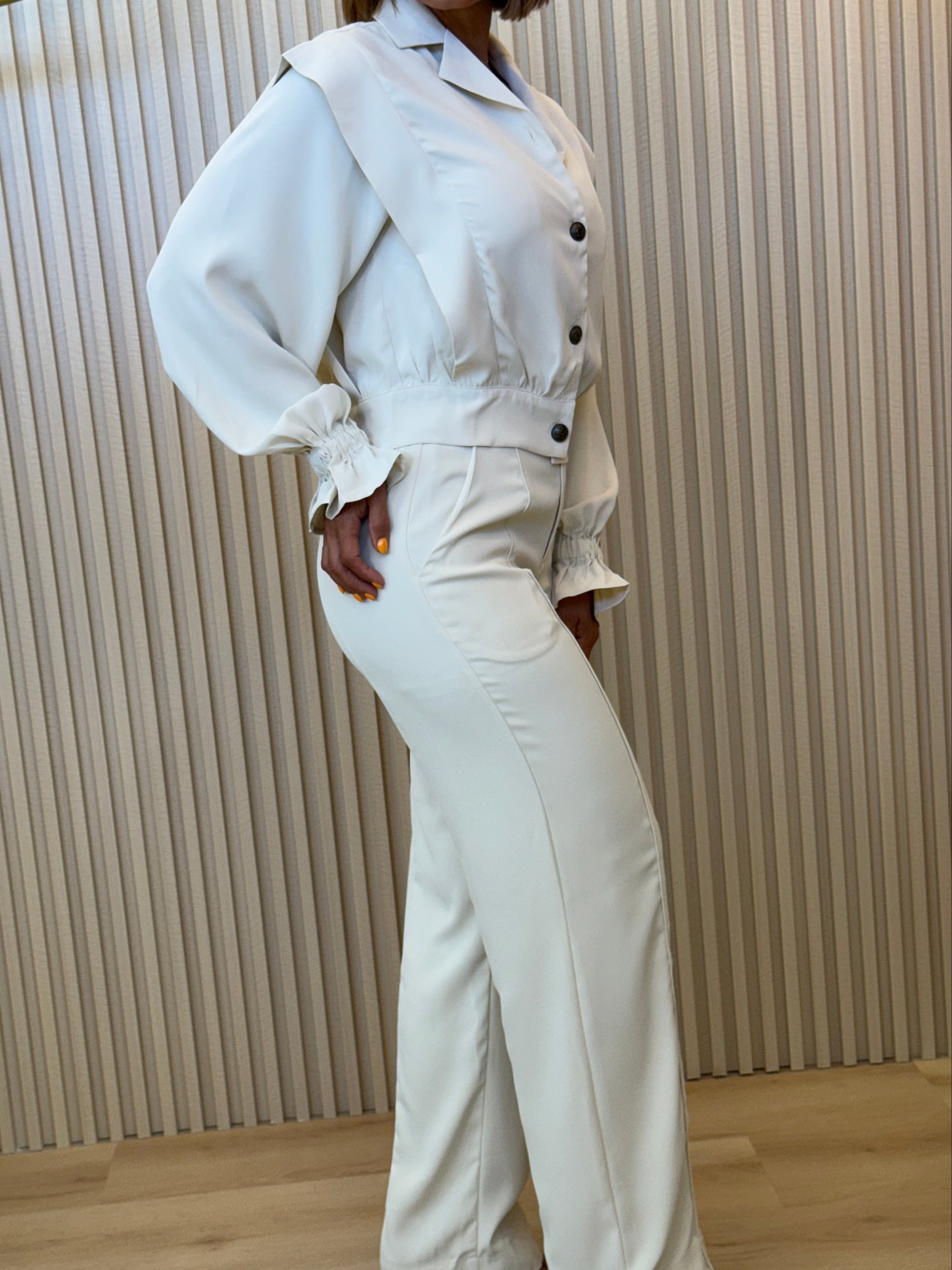 Collared Jacket & Pant Set