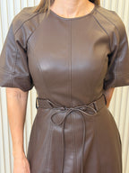 Faux Leather Dress