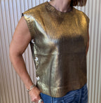 Metallic Sweater Vest