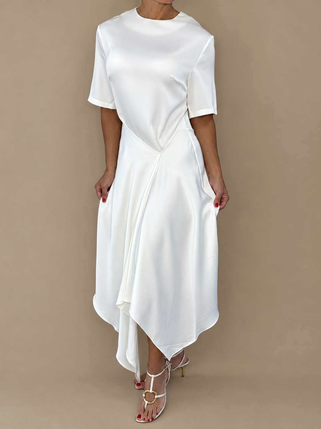 Satin Asymmetrical Dress
