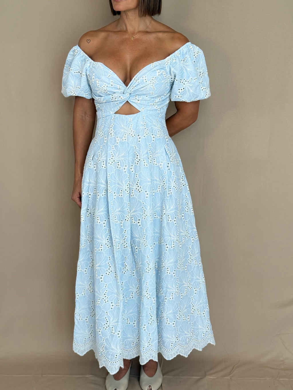 Puff Sleeve Maxi Dress
