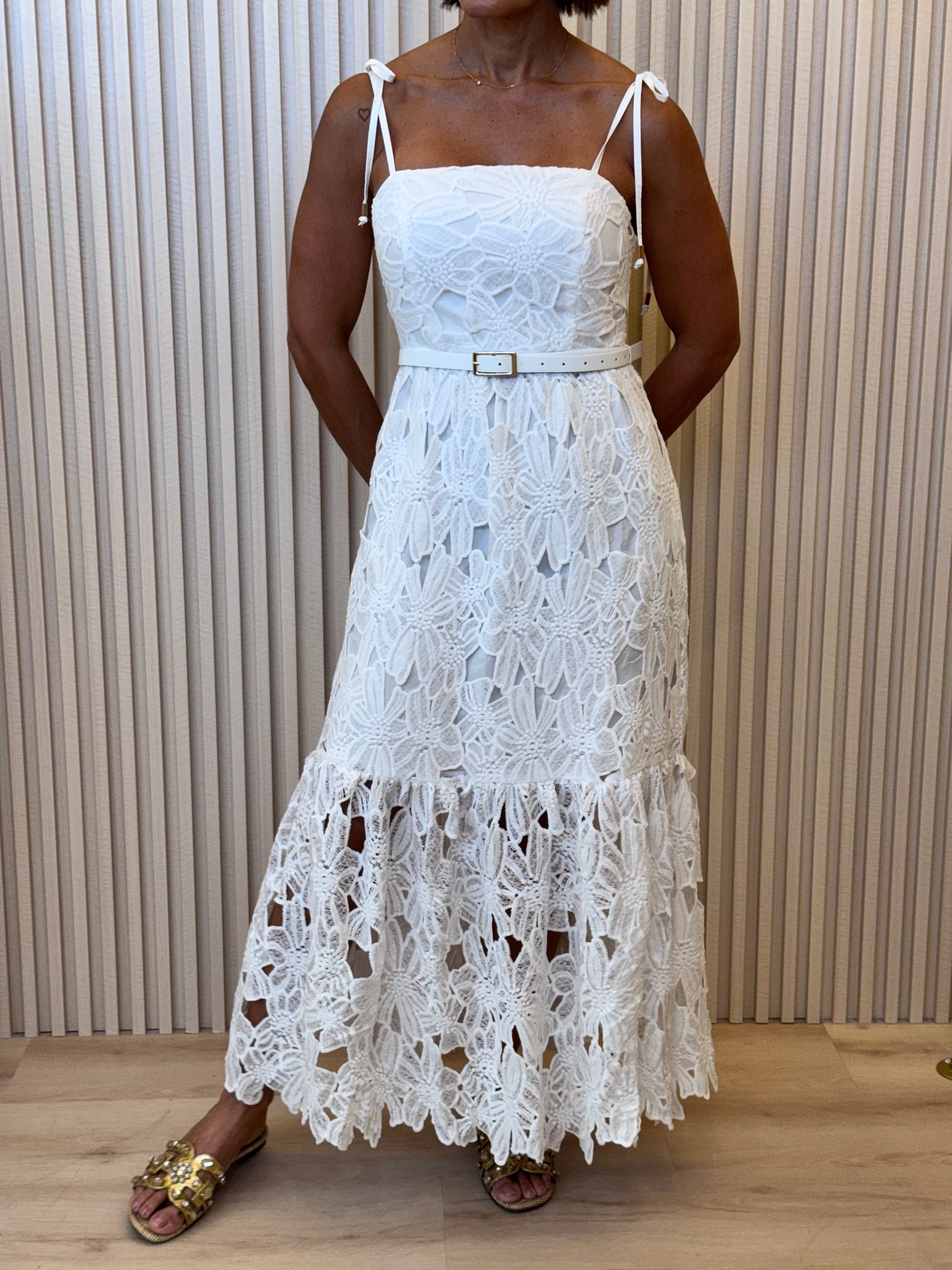 Floral Crochet Lace Maxi Dress