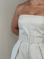 ONE SIZE Strapless Belted Midi Dress