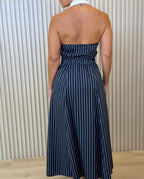 Blue Striped Shirt Dress