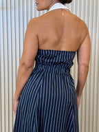 Blue Striped Shirt Dress