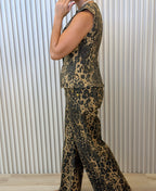 Leopard Denim Set