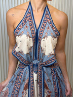 Boho Halter Neck Maxi Dress