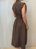 V-Neck glitter stripe deress